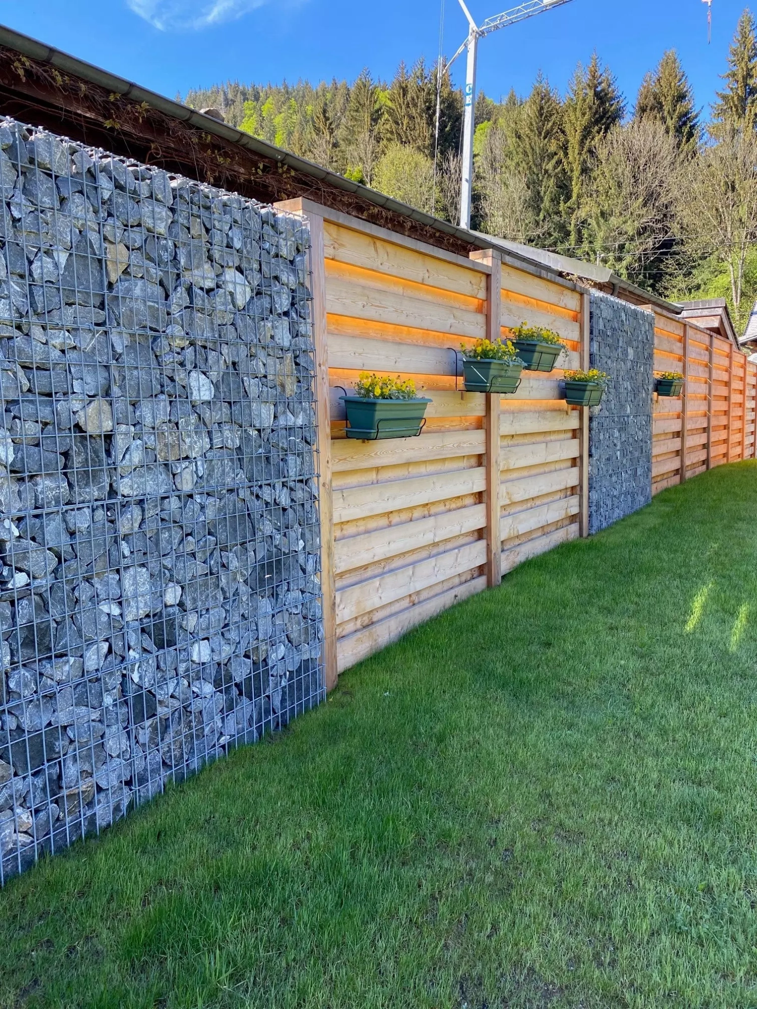 pare-vue bois gabions